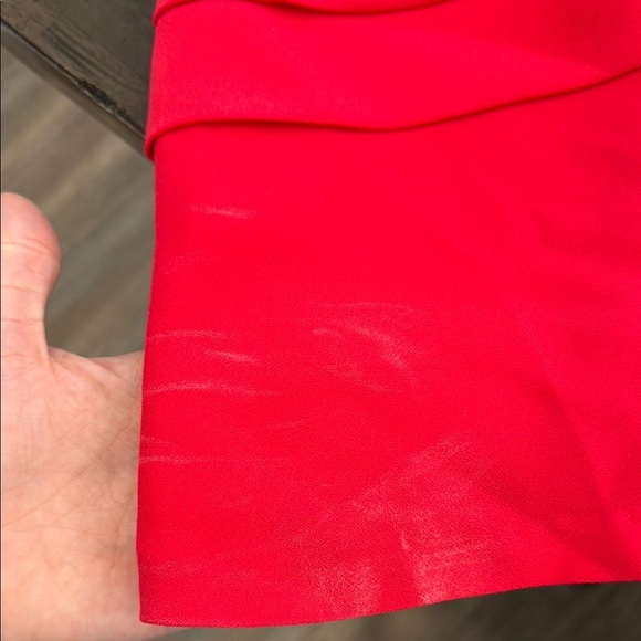 Banana Republic Red Asymmetrical Short Sleeve Blouse - Picture 8 of 8